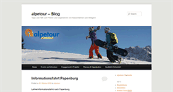Desktop Screenshot of blog.alpetour.de