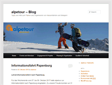 Tablet Screenshot of blog.alpetour.de